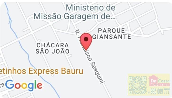 Terreno à venda, 1.075 m² - Chácara São João - Baurú - SP